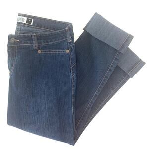 Clockhouse Stretch Jeans Sz 7 Women's Juniors Dark Wash Blue Cuffed or Uncuffed